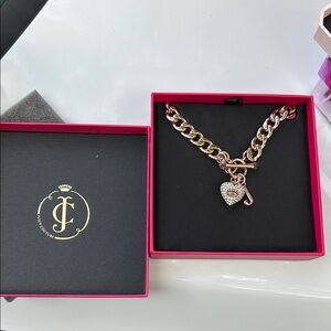 Juicy Couture Gold Necklace with Silver Heart Charm